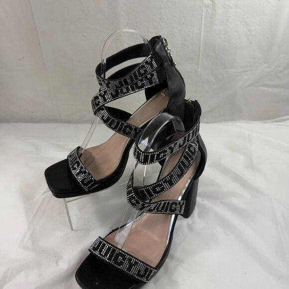 Juicy Couture Black Macarena Block Heel Strapy Handle - Picture 3 of 15